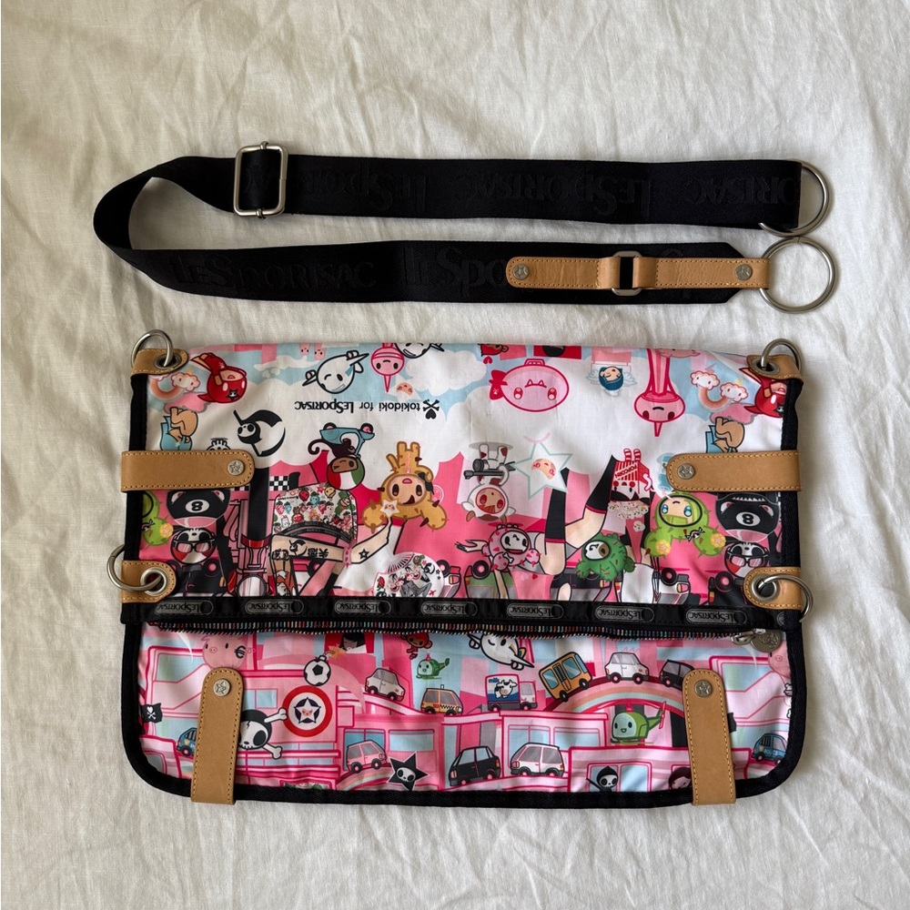 RARE limited edition vintage Y2K Lesportsac x Tokidoki Pink Crossbody Bag